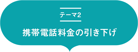 テーマ2 携帯電話料金の引き下げ