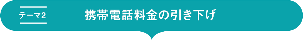 テーマ2 携帯電話料金の引き下げ