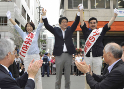 参院選スタート 安倍総裁が福島で第一声「もう一度世界一を目指そう」