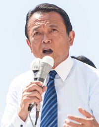 麻生副総理・財務大臣 千葉県で支援を訴える