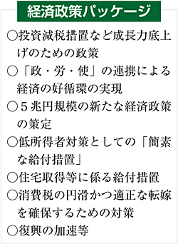 経済政策パッケージで対応 安倍総理発表 消費税引き上げ８％へ