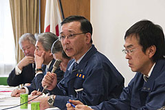 谷垣総裁「復旧に向けわが党の力を結集する」　東北地方太平洋沖地震緊急災害対策本部