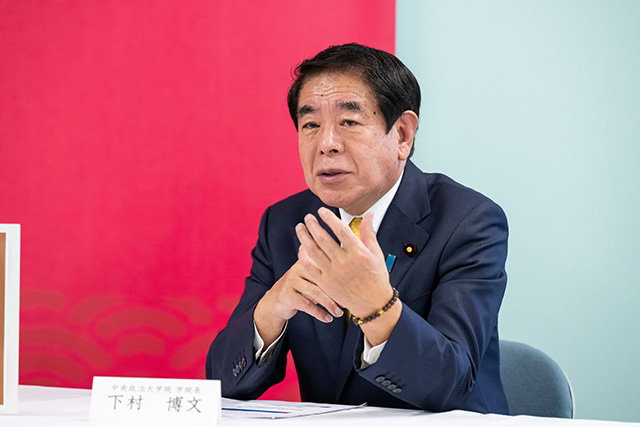 下村博文学院長・和田義明副学院長による「ネットDeマイ(出前)講座」