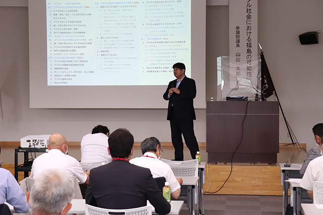 福島県連政治学校「ふくしま未来政治塾」が開催されました(講師:山田 太郎 参議院議員)