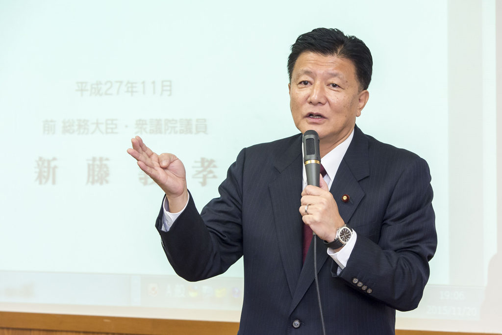 第58回まなびとプロジェクト（講師：新藤義孝衆議院議員）を開催しました