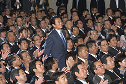 New Party President Taro Aso