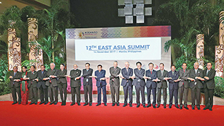 Advocating for "a robust Asia that does not give in to terrorism" at the EAS