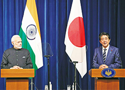Prime Minister Shinzo Abe: "Japan and India have the most potential of any bilateral relationship"