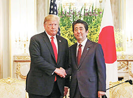 Japan-U.S. Summit Meeting pledges to "further strengthen the unwavering bond between the two countries"
