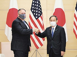 Prime Minister Suga holds first talks since taking office: Courtesy calls from U.S. Secretary of State Mike Pompeo and other dignitaries