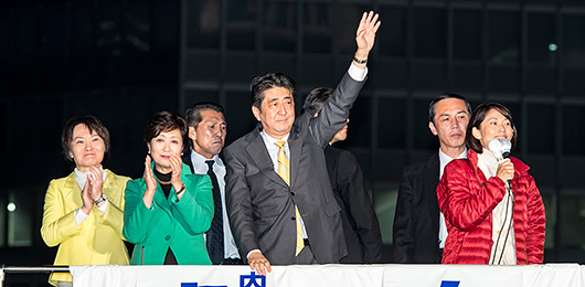 「景気の好循環を止めるわけにいかない」 安倍総裁 東京都心で経済最優先を訴える 「景気の好循環を止めるわけにいかない」 安倍総裁 東京都心で経済最優先を訴える
