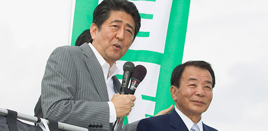 参院選の勝利で「経済の好循環」をさらに加速
安倍総裁が山梨県で街頭演説