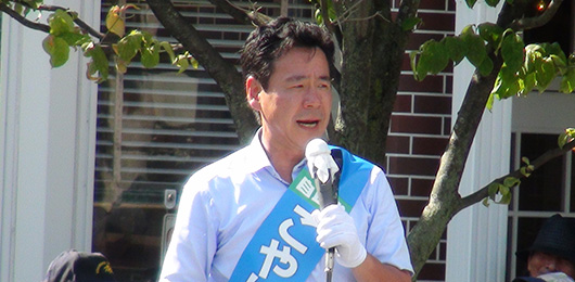 「アベノミクスと安全保障政策に支持を」菅義偉官房長官 滋賀県で熱弁(23日)