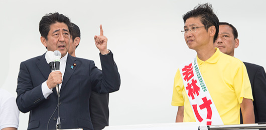 「理念も政策も違うのに候補者を統一するのは無責任の象徴」 安倍総裁が長野県３カ所で渾身の訴え