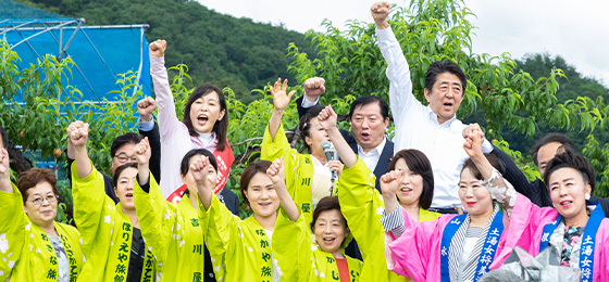 安定した政治で改革推進 安倍総裁が福島で第一声
