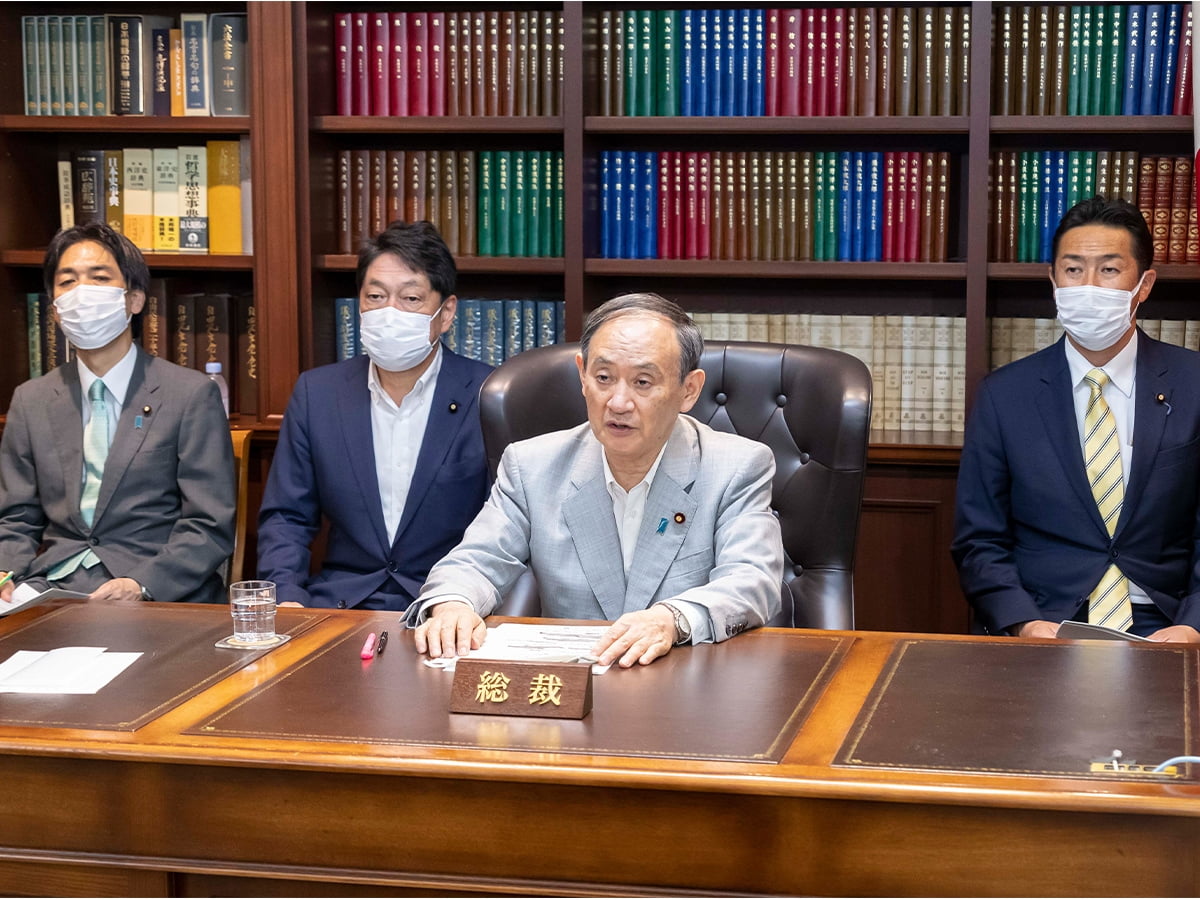 菅義偉総裁と都道府県連とのオンライン懇談を開催