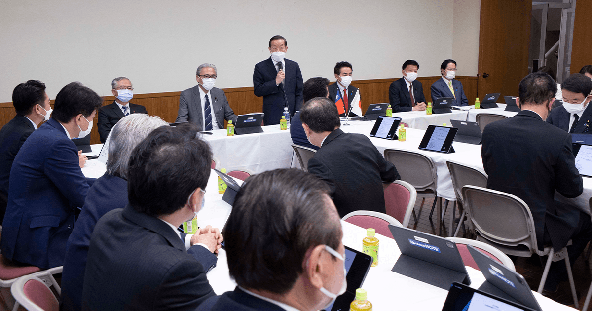 党外交部会 台湾の謝長廷駐日代表らと意見交換 謝代表「日本への期待や信頼は大きい」