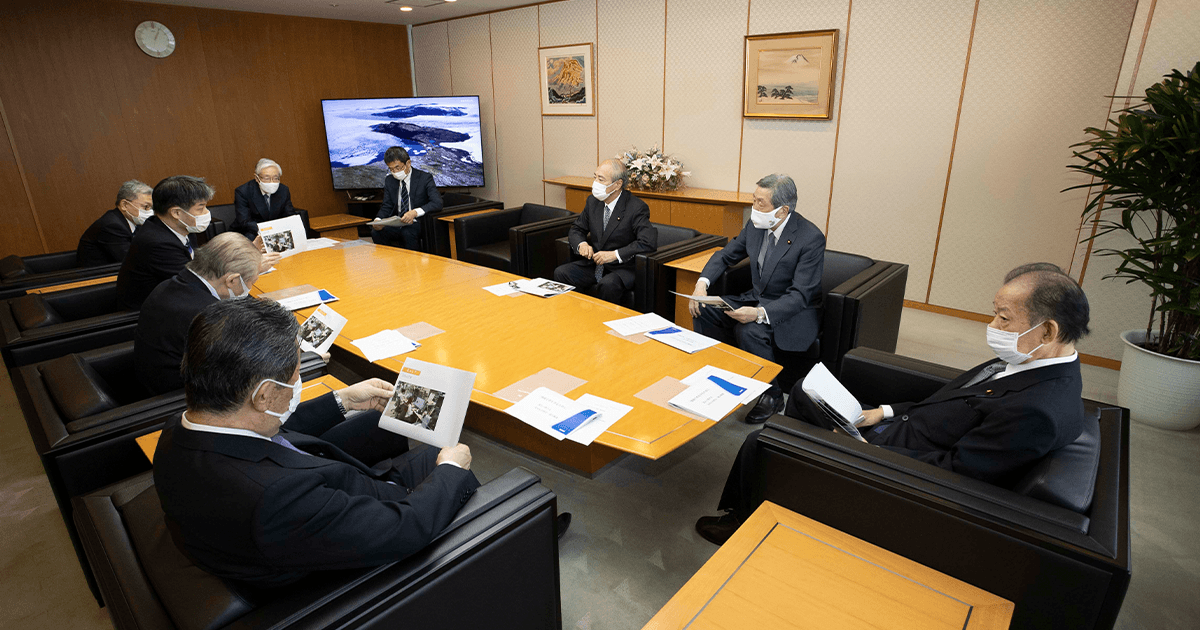 NHKの災害報道現場を視察 国土強靱化推進本部
