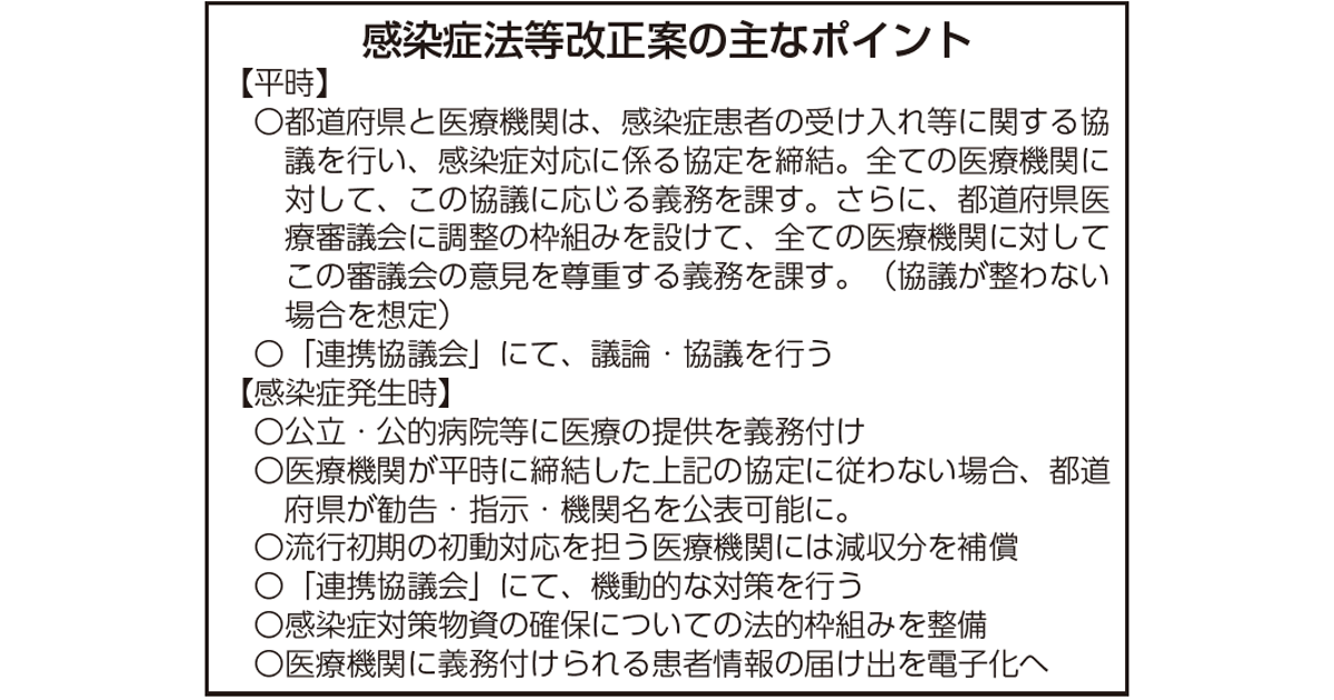 新たな感染症の発生・まん延防止に万全の備え 感染症法・旅館業法改正案が閣議決定