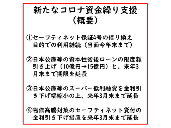 挑戦する中小企業を応援新たなコロナ資金繰り策を公表