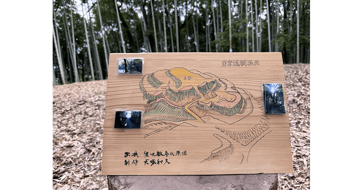 岩津城址の縄張図