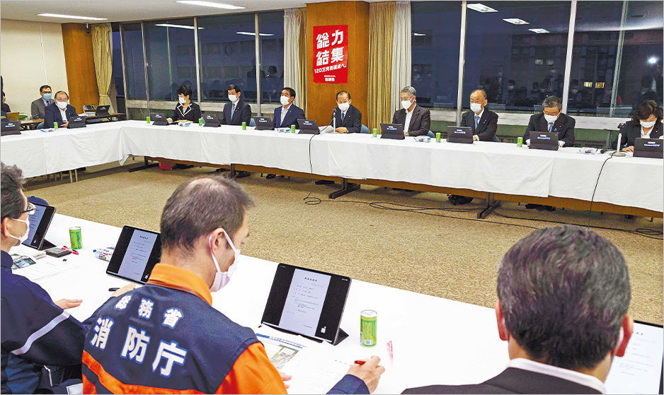 大雨災害を受け緊急役員会を開催