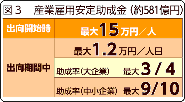 図3 産業雇用安定助成金（約581億円