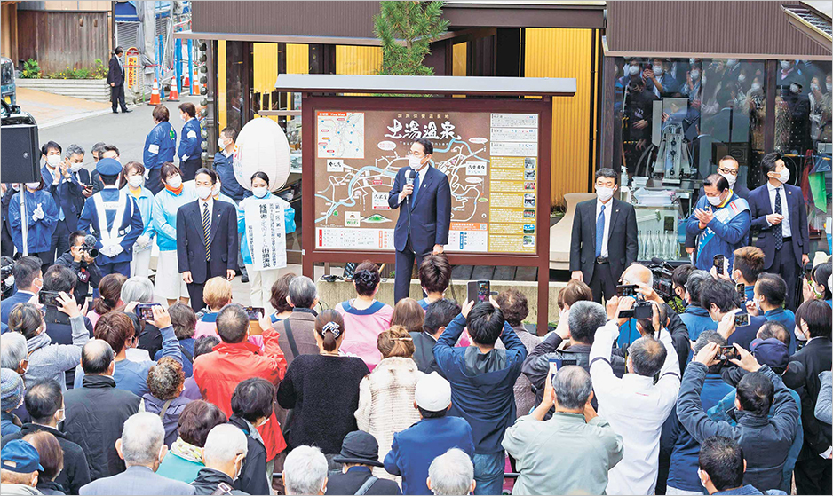 岸田総裁は第一声の地に福島を選び、「東北の復興なくして日本の再生なし」との姿勢をあらためて強調した
