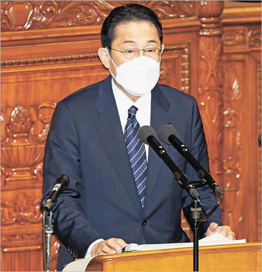 施政方針演説を行う岸田文雄総理