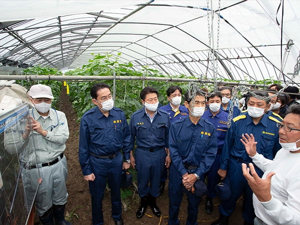 被災地域の復旧・復興に全力 岸田政調会長が福岡県を訪問