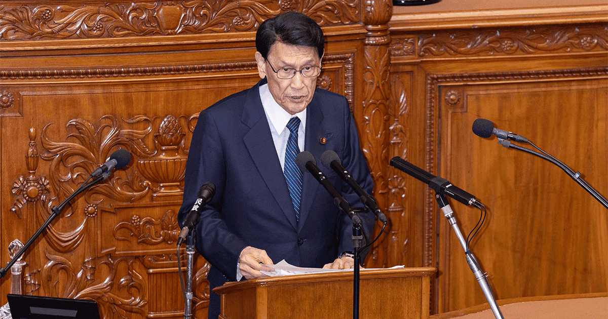 第213回国会における渡海紀三朗政務調査会長代表質問
