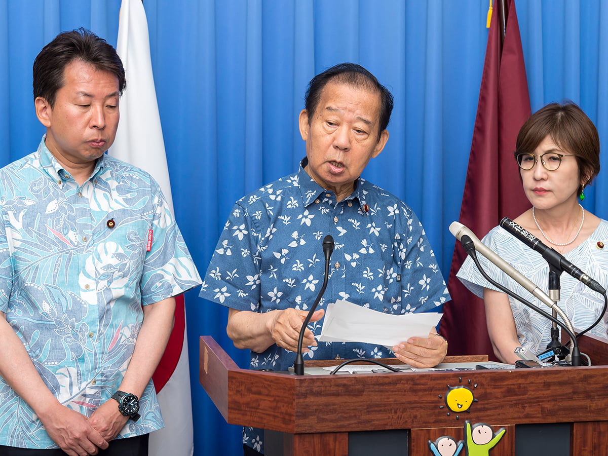 役員連絡会後 二階幹事長記者会見