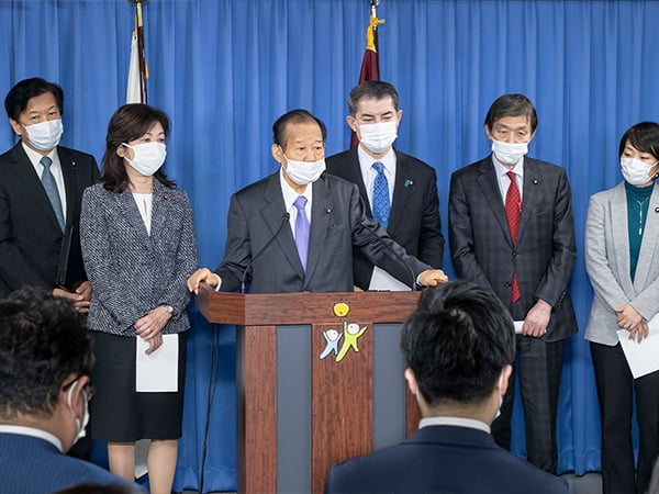 役員連絡会後 二階幹事長記者会見