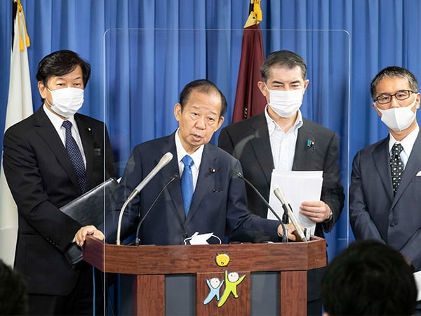 役員会後 二階幹事長記者会見