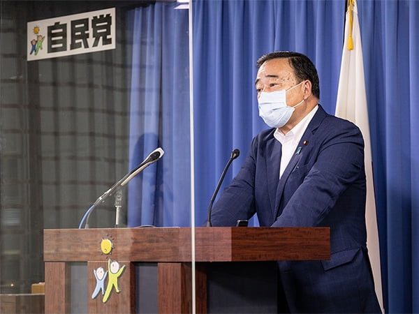 役員会・役員連絡会後 梶山幹事長代行記者会見