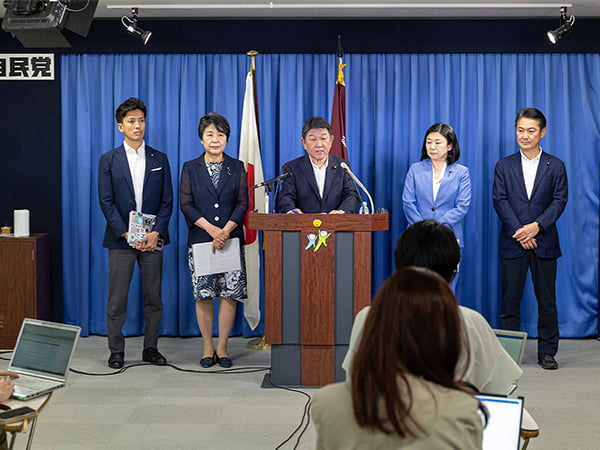 役員会・役員連絡会後 茂木幹事長記者会見