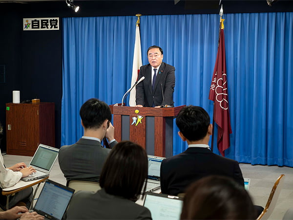 役員連絡会後 梶山幹事長代行記者会見
