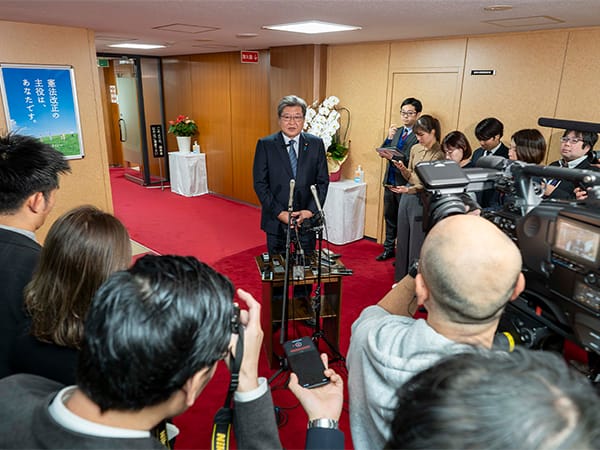 萩生田幹事長代行ぶら下がり(自維会談後)