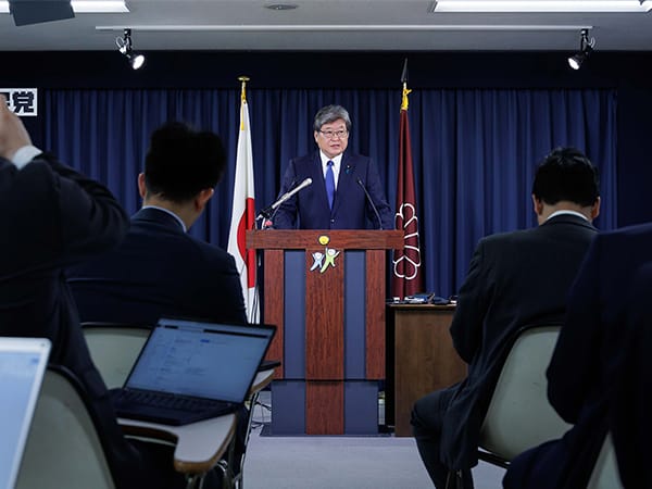 役員連絡会後 萩生田幹事長代行 記者会見