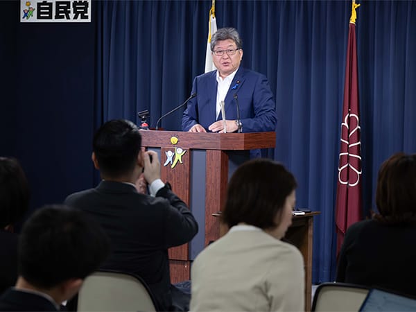 役員連絡会後 萩生田幹事長代行 記者会見