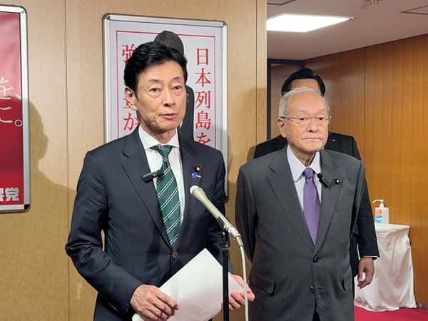 鈴木幹事長 西村選挙対策委員長 ぶら下がり会見