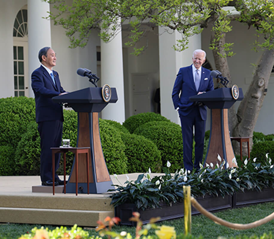 4月16日 菅総理 アメリカを訪問しホワイトハウスでバイデン大統領と会談今後の日米同盟の羅針盤となる日米首脳共同声明を発表