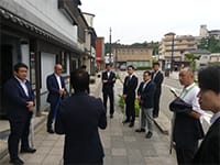 温泉街視察の様子