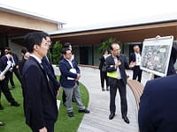 吉⽥淳 大熊町長による説明の様子