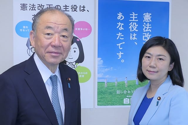 牧島かれん青年局長の局長就任に伴う挨拶まわり
