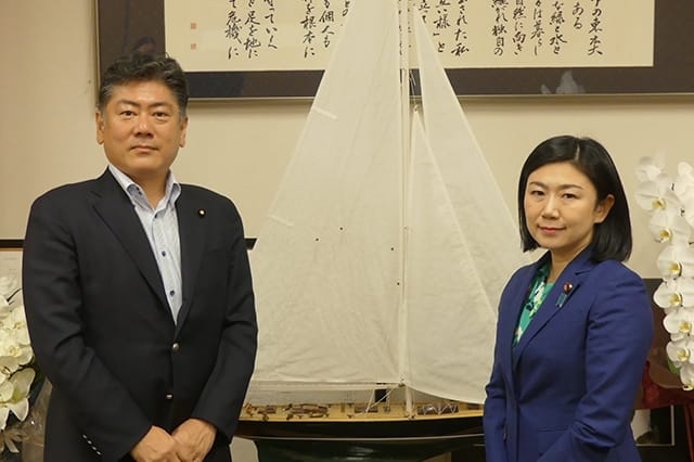 牧島かれん青年局長の局長就任に伴う挨拶まわり