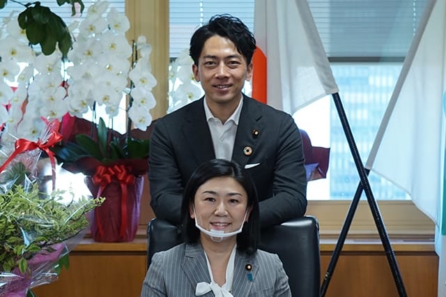 牧島かれん青年局長の局長就任に伴う挨拶まわり