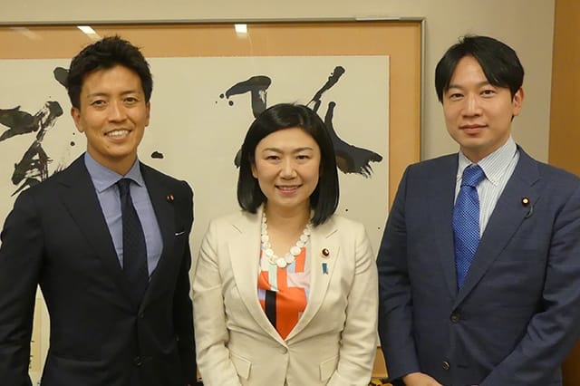 牧島かれん青年局長の局長就任に伴う挨拶まわり