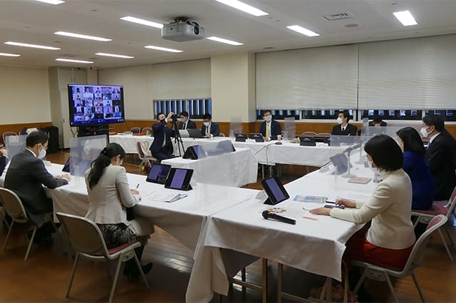 青年局中央常任委員会をオンラインで開催・二階俊博幹事長ら党執行部に申し入れ
