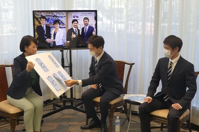 青年局のCafeSta番組「DIVE into 永田町～私たち学生インターン～」に稲田朋美事務所の瀧さん、中村裕之事務所の河野さんが出演